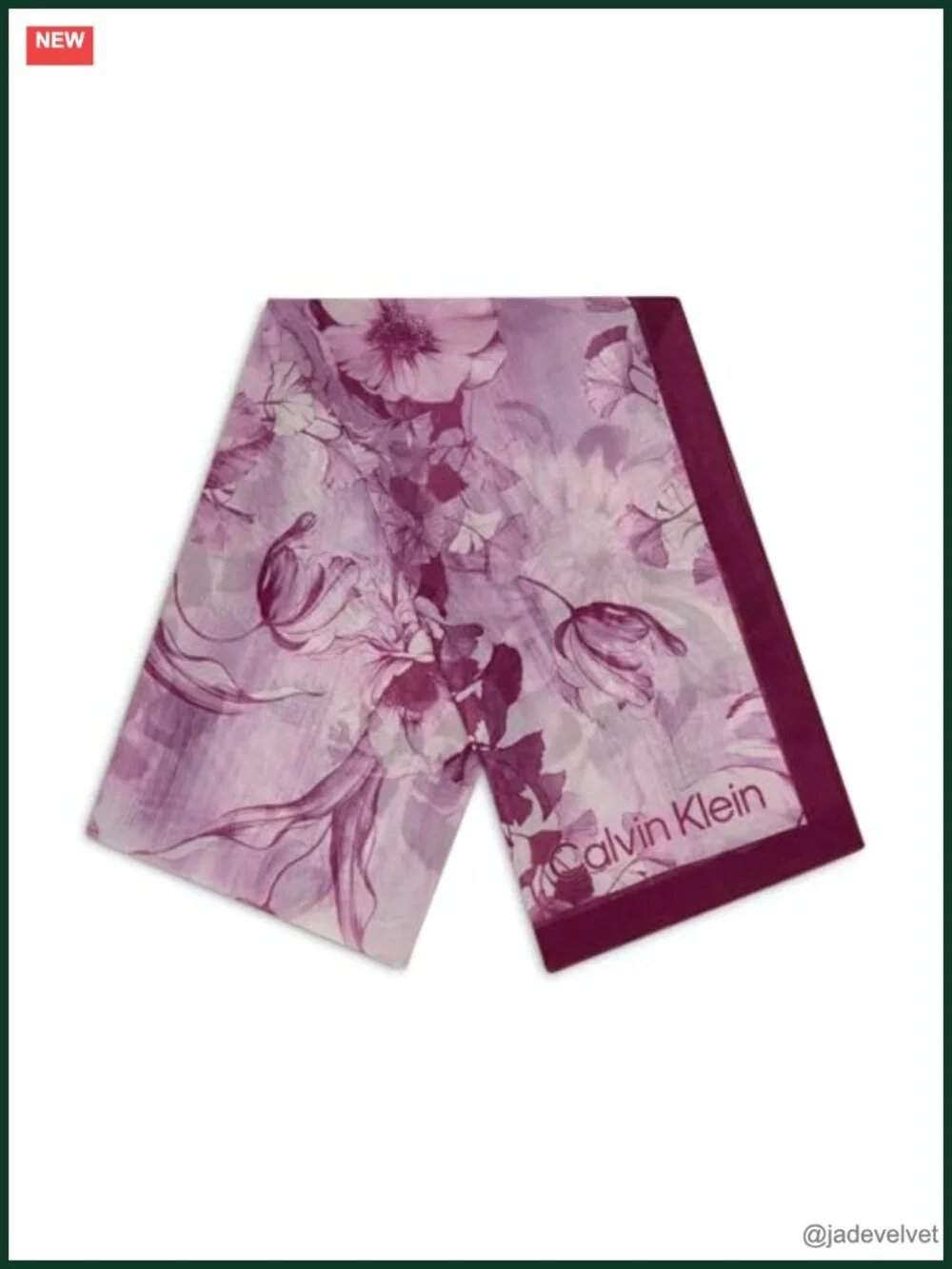 Floral Chiffon Lightweight Scarf - 28x72 Inches